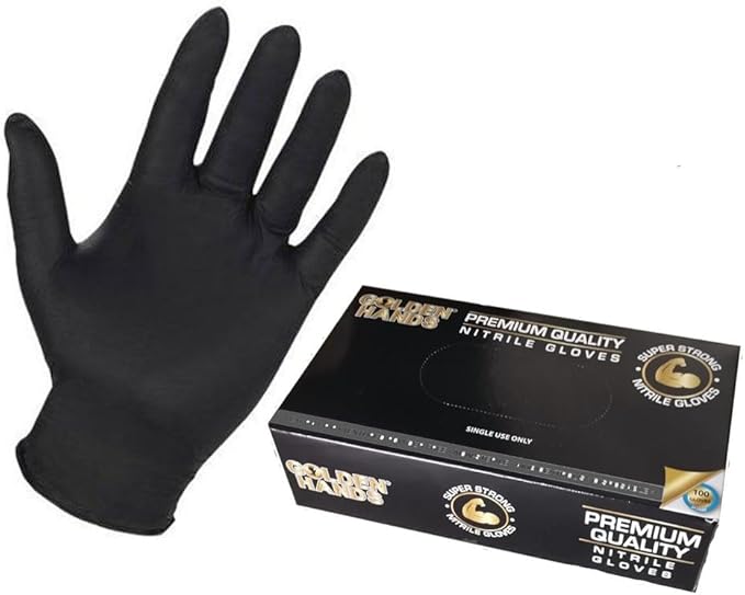 [PP1494] NITRILE GLOVES BLACK LARGE