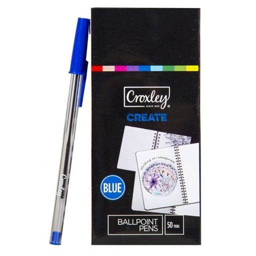 [PP0496] [PP0496] CROXLEY CREATE BALLPOINT PEN BLUE 50S