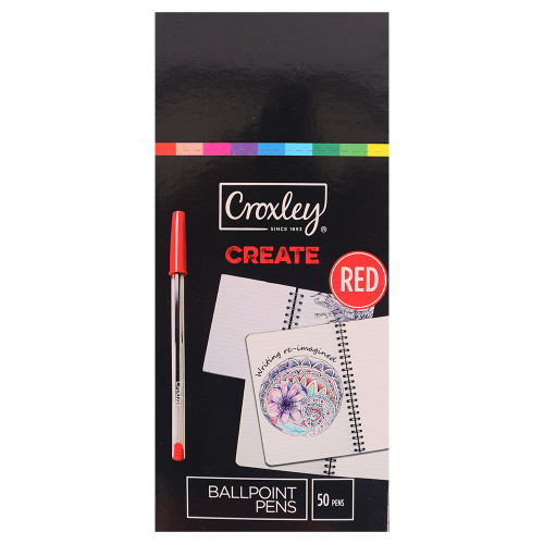 [PP0497] [PP0497] CROXLEY CREATE BALLPOINT PEN RED 50S
