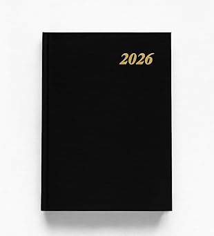 [PP0947] [PP0947] DIARY A5 PADDED BLACK PAGE A DAY (2026)