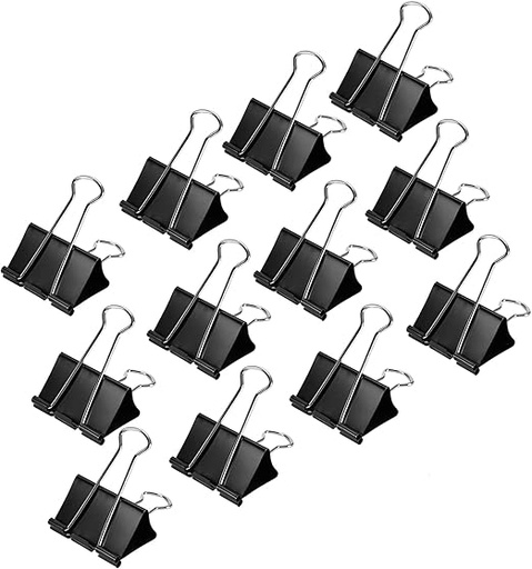 [PP0948] [PP0948] 25MM FOLD BACK CLIP BLACK PK48'S