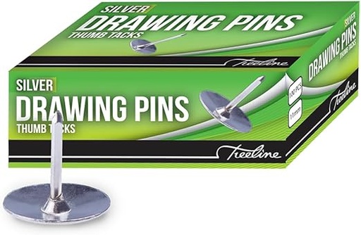 [PP0082] [PP0082] DRAWING PINS 11MM 100PCS SILVER
